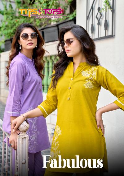 FABULOUS BY TIPS AND TOPS DESIGNER PREMIUM COTTON KURTIS WHOLESALER IN INDIA